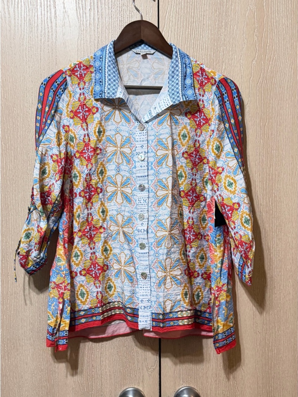 John Mark Multicolor Floral Button-Down Shirt